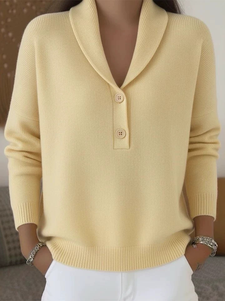 Zachte Schalkragen-Pullover