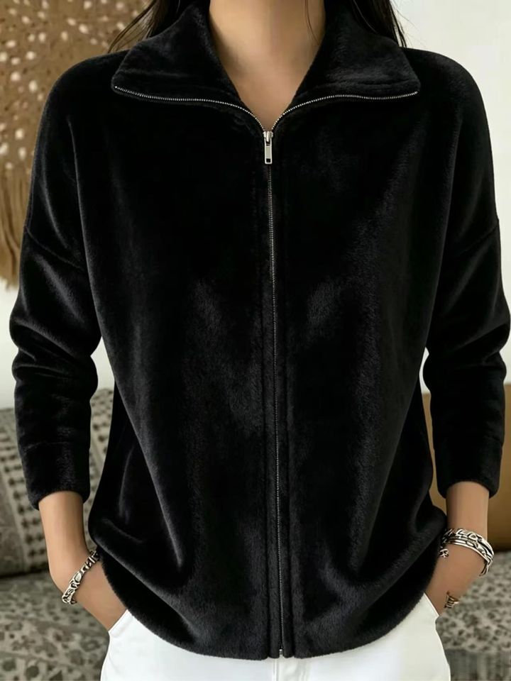 Zachte Zip-Pullover