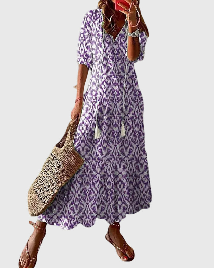 Amalia | Vintage Boho Maxi Zomerjurk