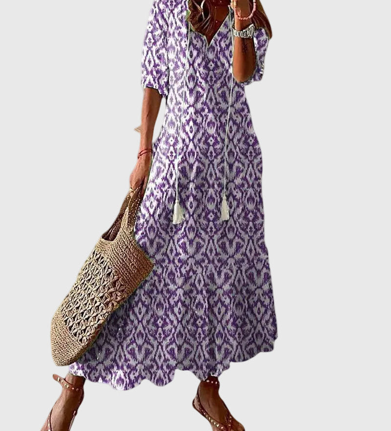 Amalia | Maxi Jurk Vintage Boheemse Zomer