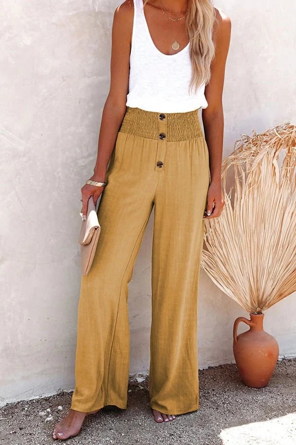 Riana - Hoge Taille Relaxed Broek