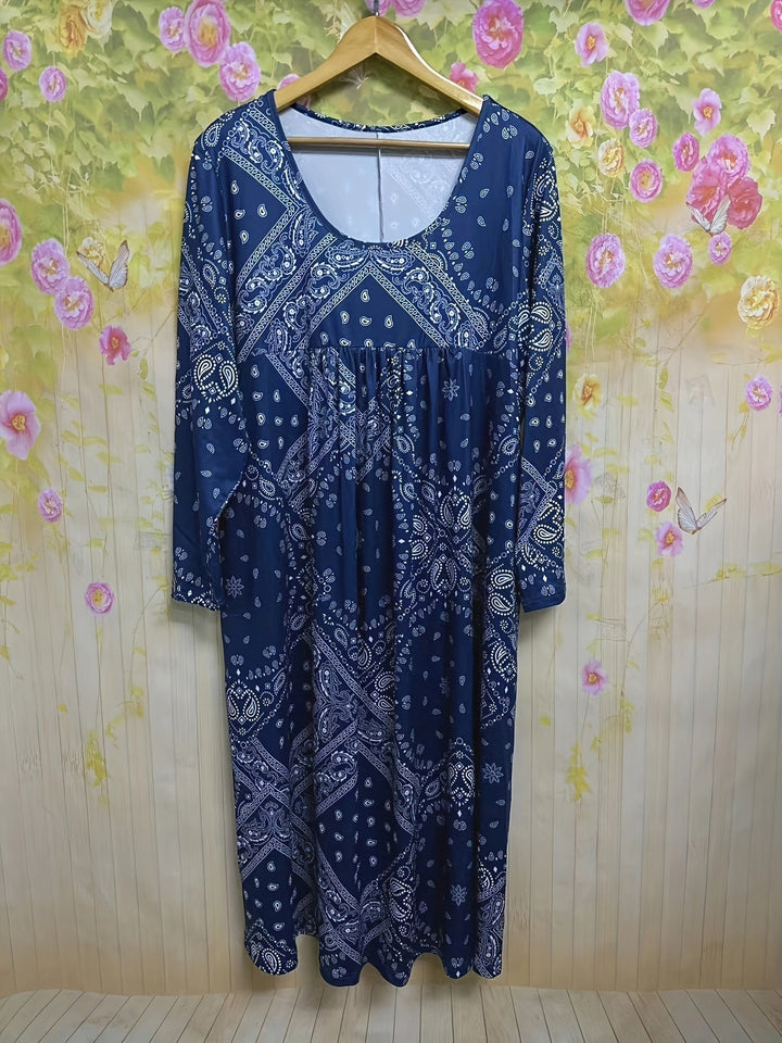 ELOWEN | MIDI JURK MET LANGE MOUWEN CASUAL