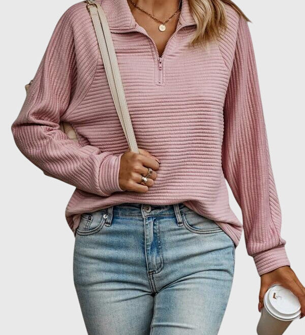 Christine | Elegante pullover met halve rits