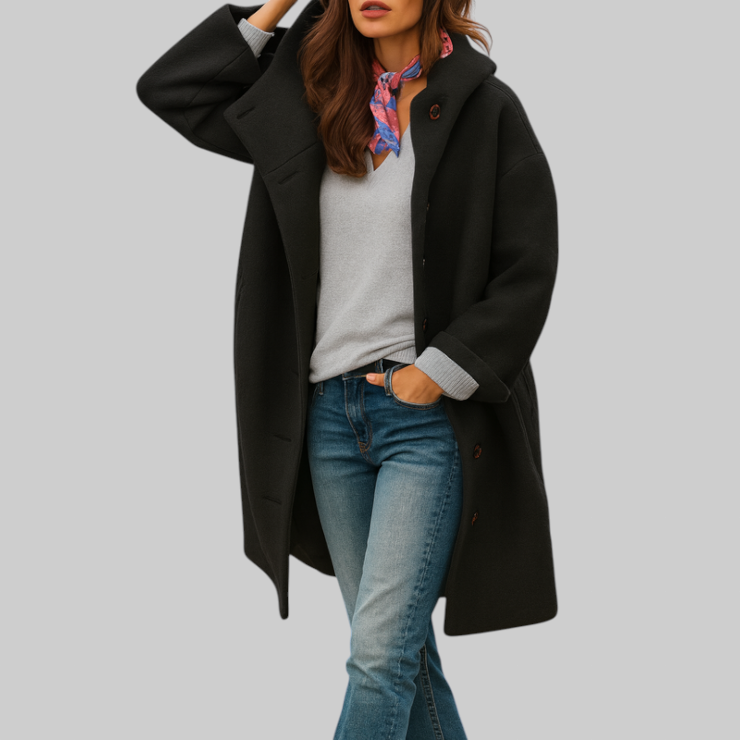 Freya | Comfortabele halflange jas voor elke dag