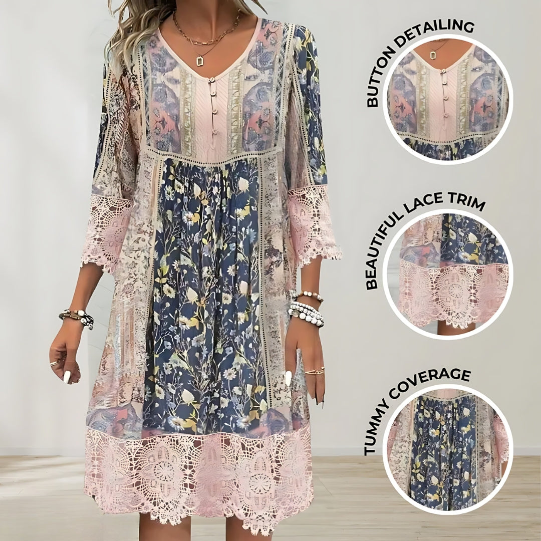 NAYA | MIDI JURK VLOEIENDE BOHO LUXE