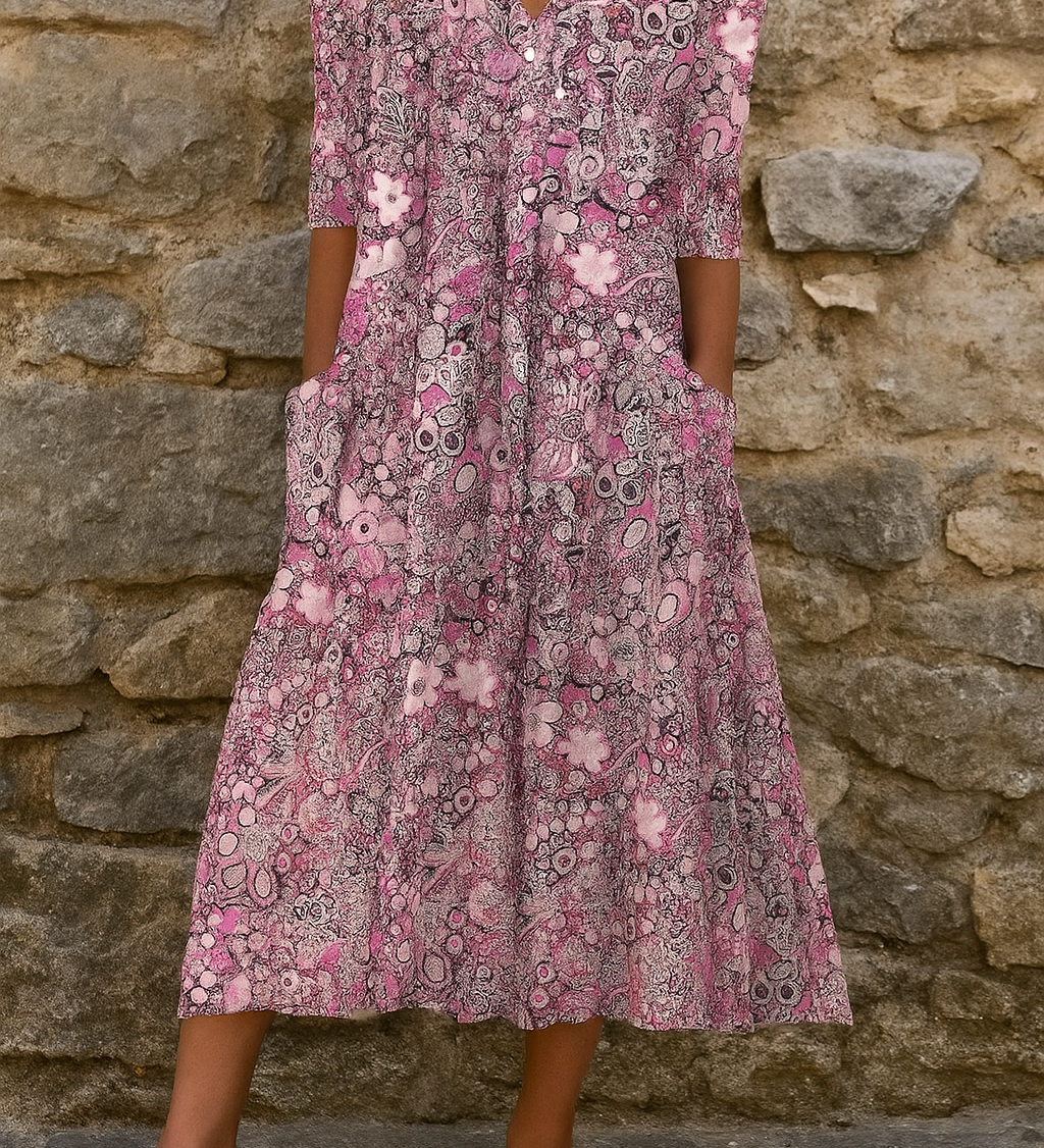 Harriët | Elegante Jurk met V-Hals
