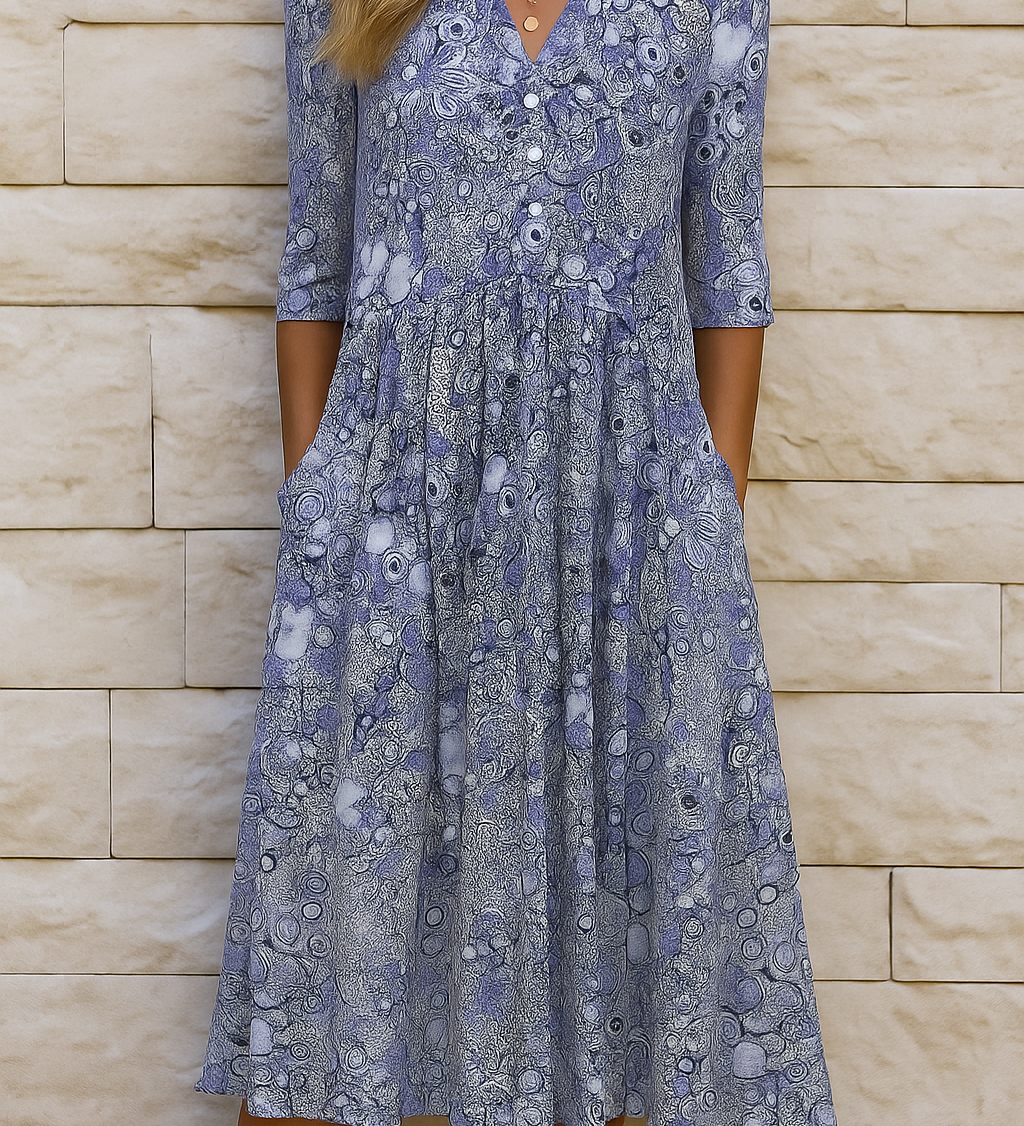 Harriët | Elegante Jurk met V-Hals