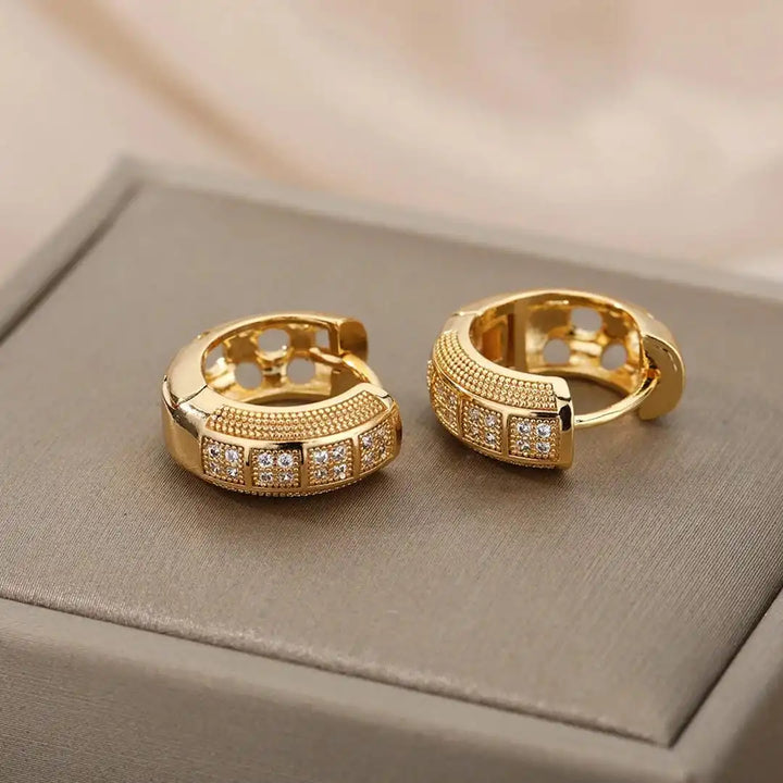 Tijdloze Hoepel Oorbellen van Cubic Zirconia