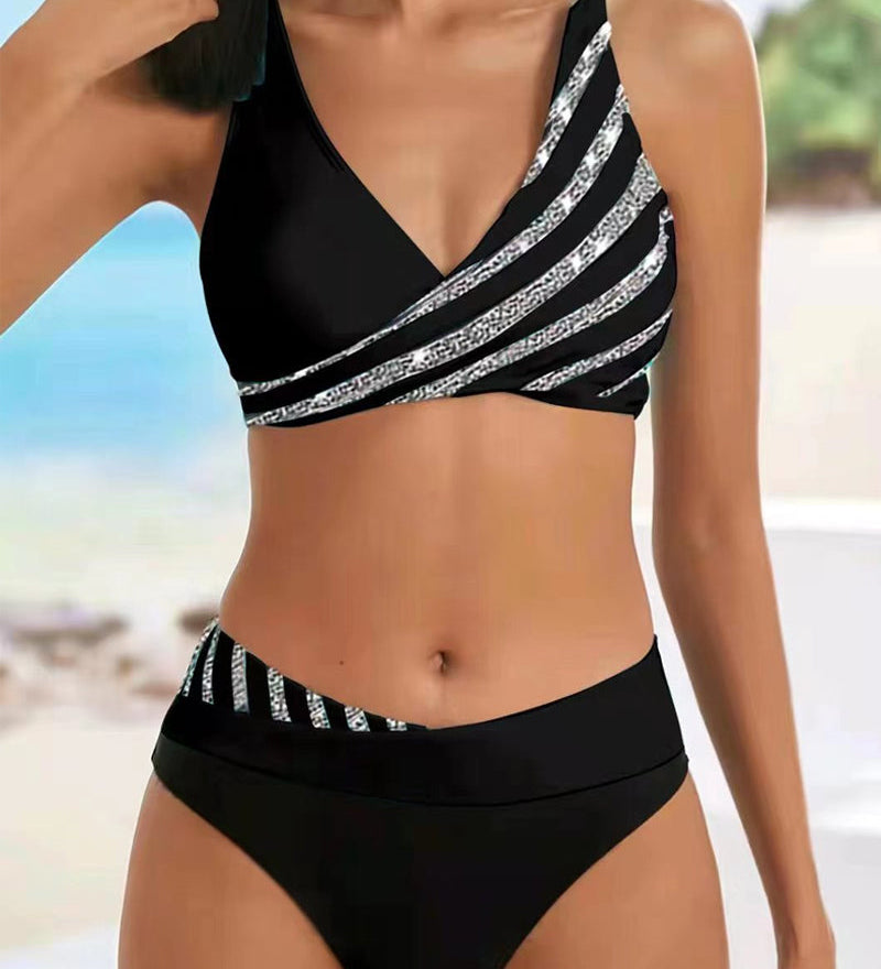 Mona - Bikini met een Print in Warme Tinten