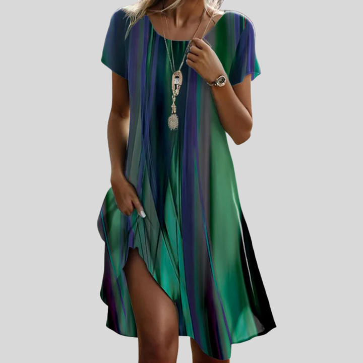 Genna - Gradient Boho Casual Jurk