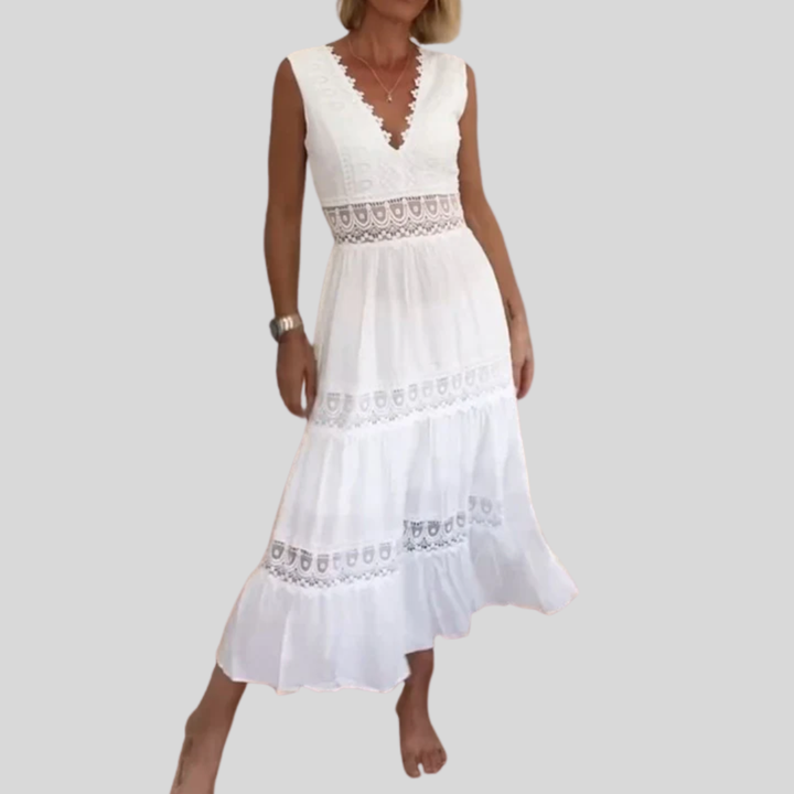 Circe - Kant Camisole Jurk met V-hals