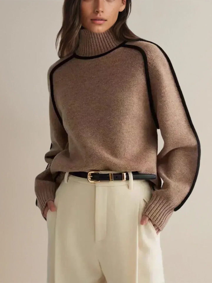 Sandrine | Elegante trui met een hoge kraag
