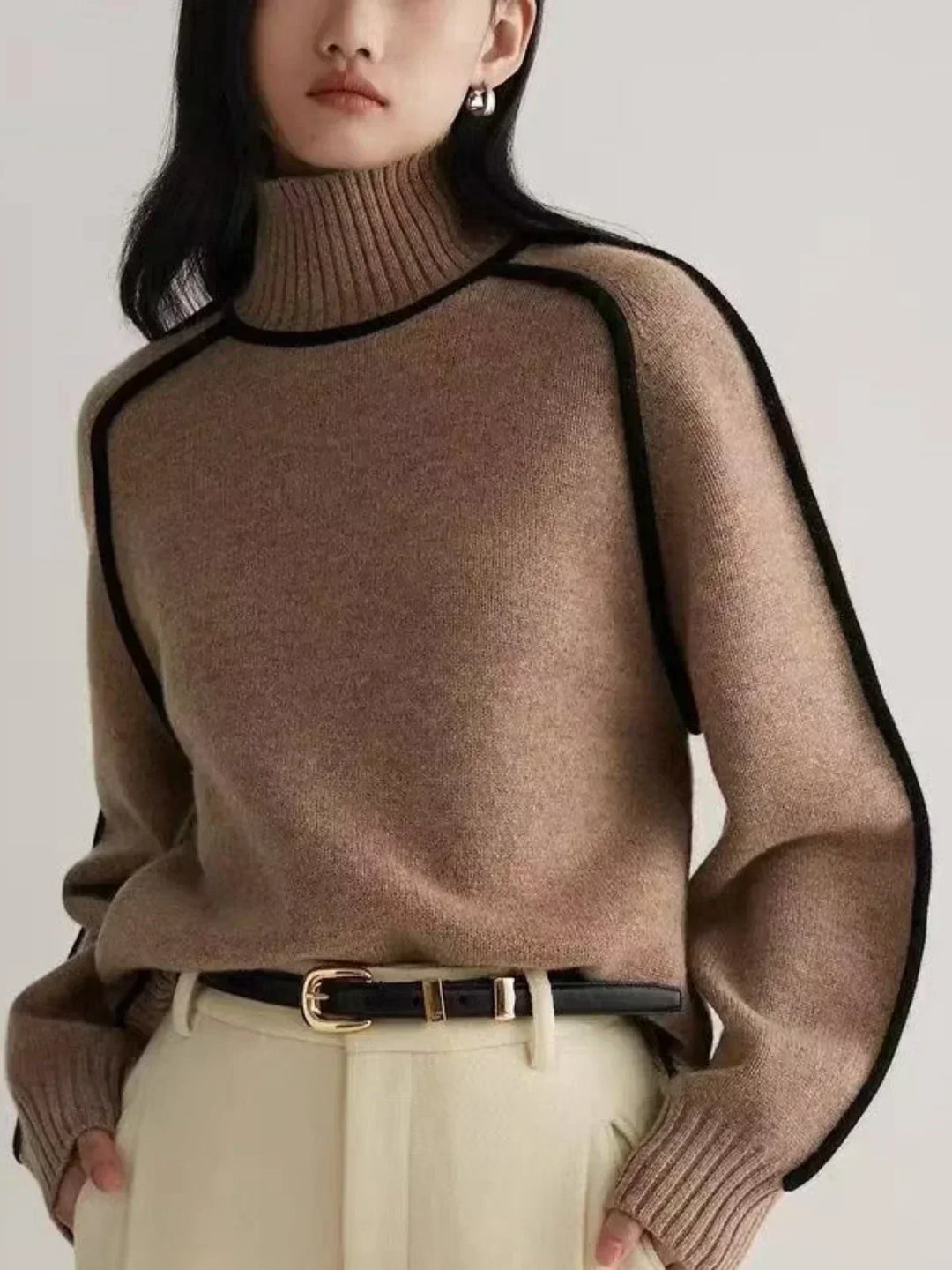 Sandrine | Elegante trui met een hoge kraag