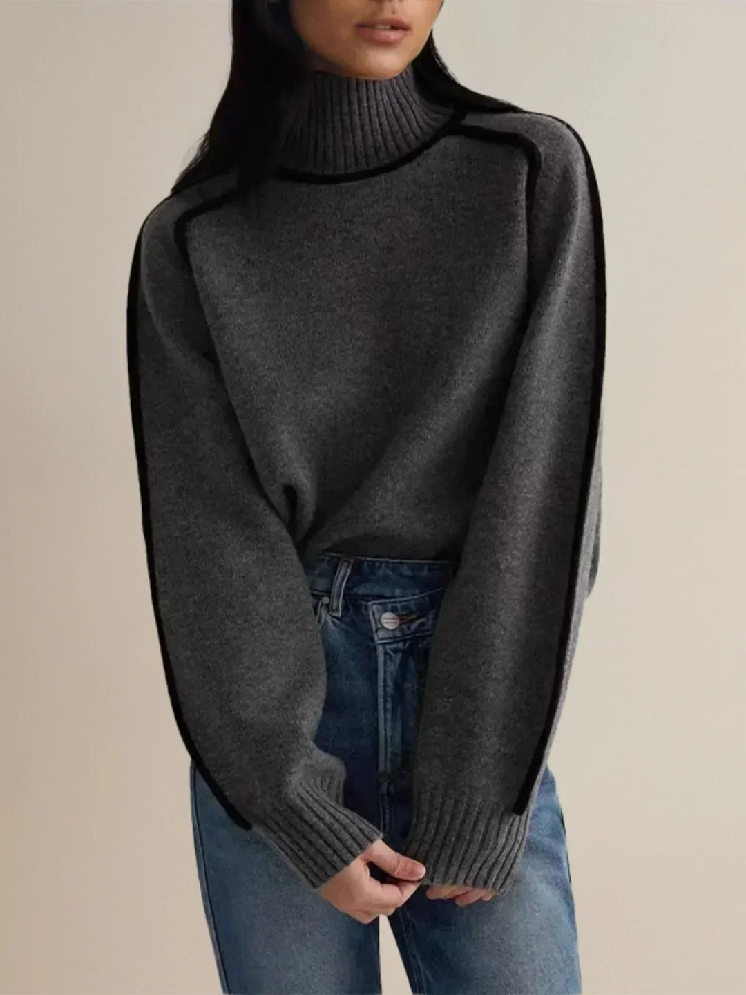 Sandrine | Elegante trui met een hoge kraag