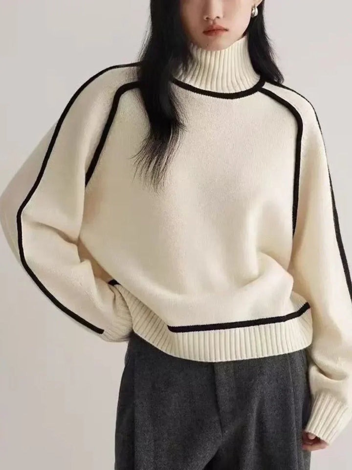 Sandrine | Elegante trui met een hoge kraag