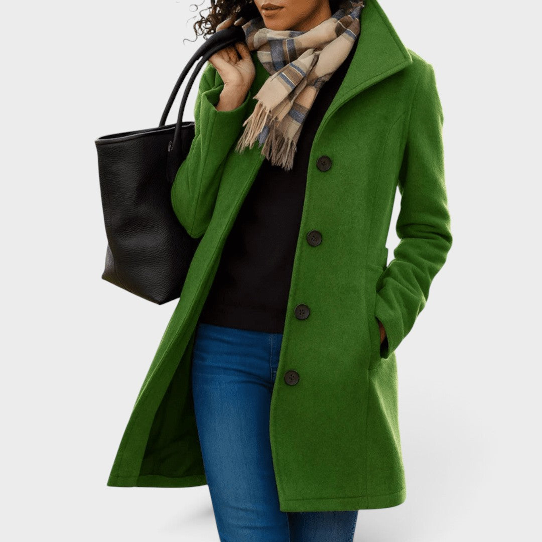 Annefleur | Katoenen trenchcoat met dubbele knopenrij