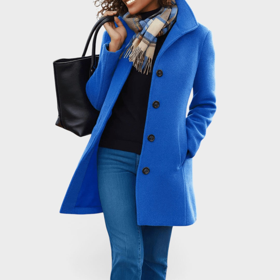 Annefleur | Katoenen trenchcoat met dubbele knopenrij