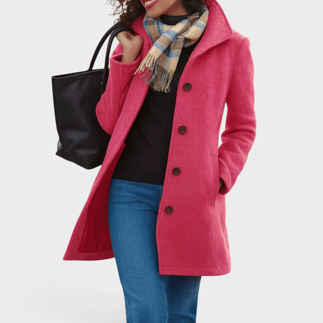 Annefleur | Katoenen trenchcoat met dubbele knopenrij