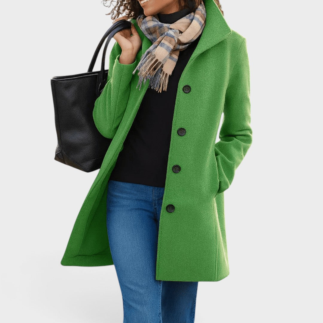 Annefleur | Katoenen trenchcoat met dubbele knopenrij