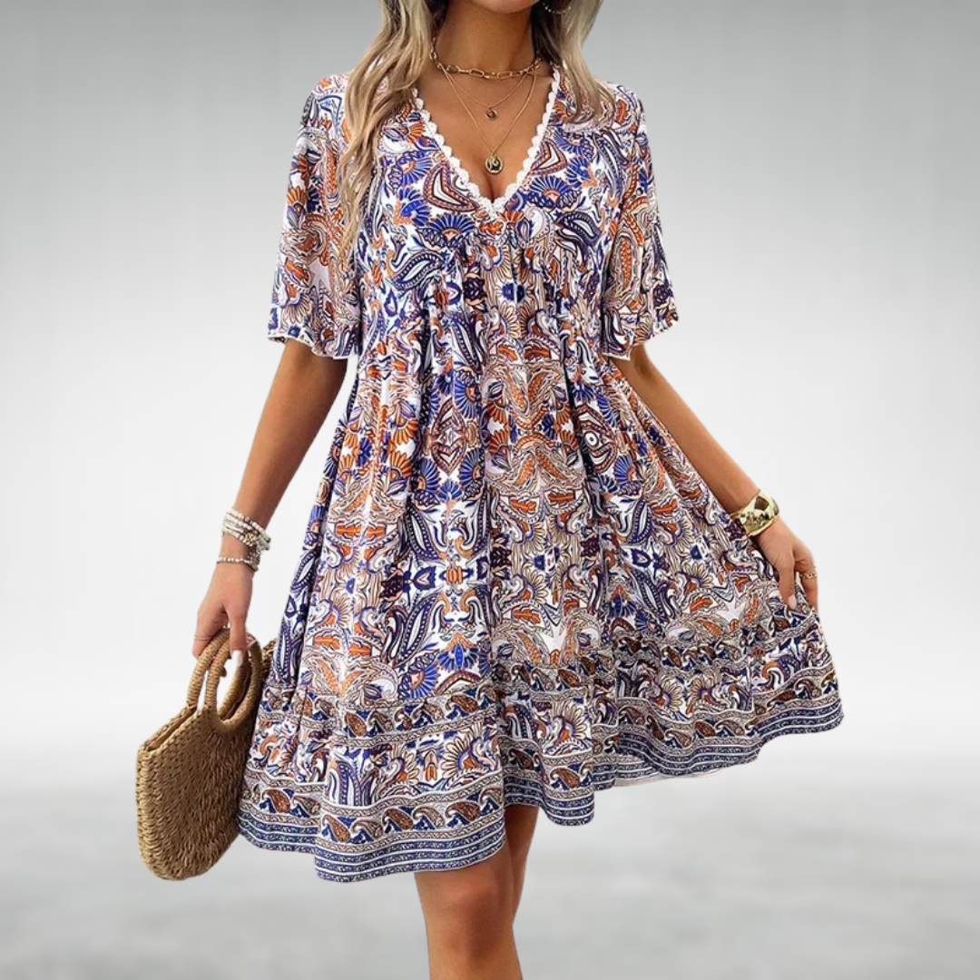 Neeltje | Uitlopende boho-jurk