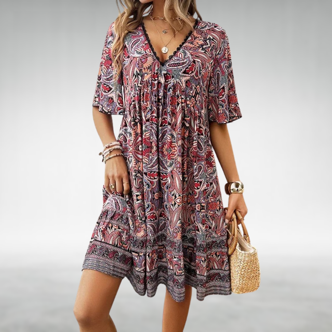 Neeltje | Uitlopende boho-jurk