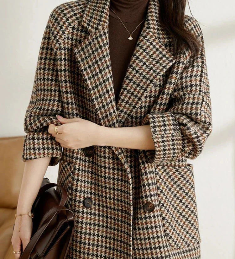 Audrey | Oversized Geruite Jas