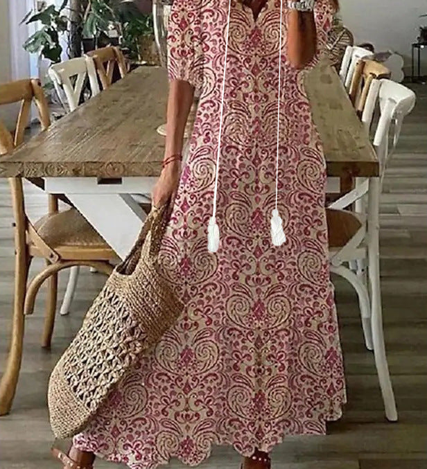 Amalia | Maxi Jurk Vintage Boheemse Zomer