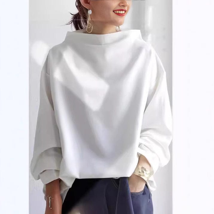 Lisa | Casual top met hoge kraag
