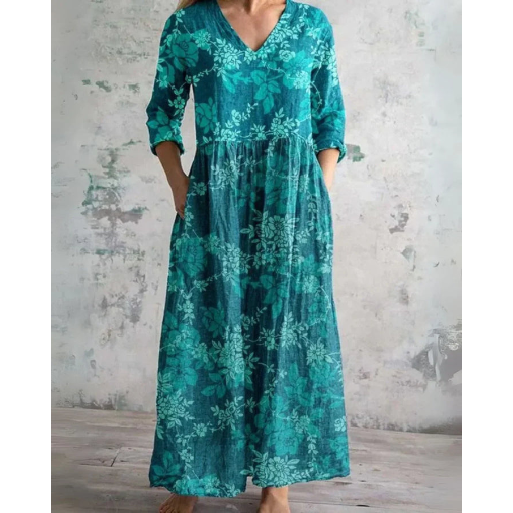 Eleonora | Maxijurk met vintage bloemenprint