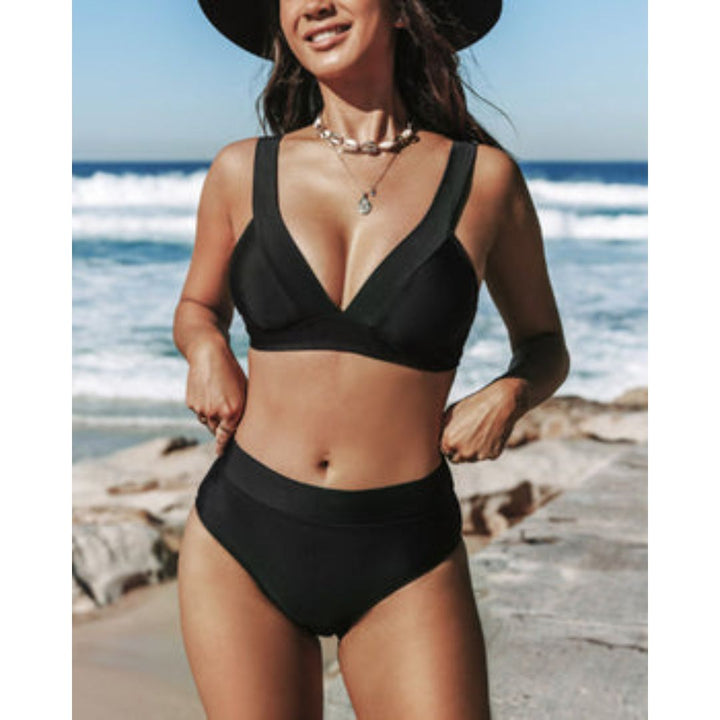 Claire | Effen hoge taille badpak