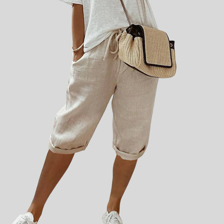 Korte Vloeiende Comfortabele Elegante Broek