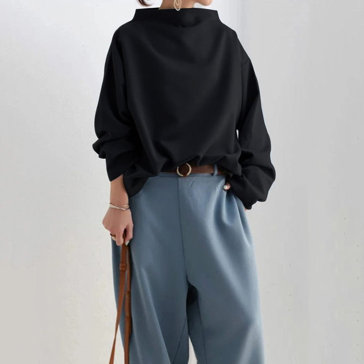 Lisa | Casual top met hoge kraag