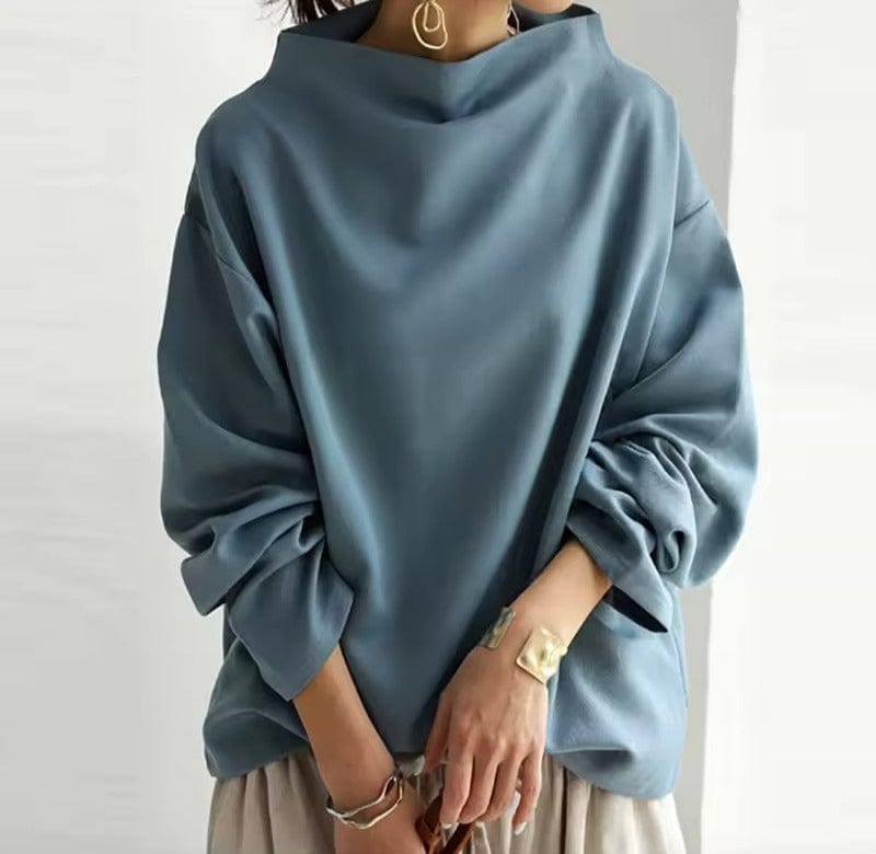 Lisa | Casual top met hoge kraag