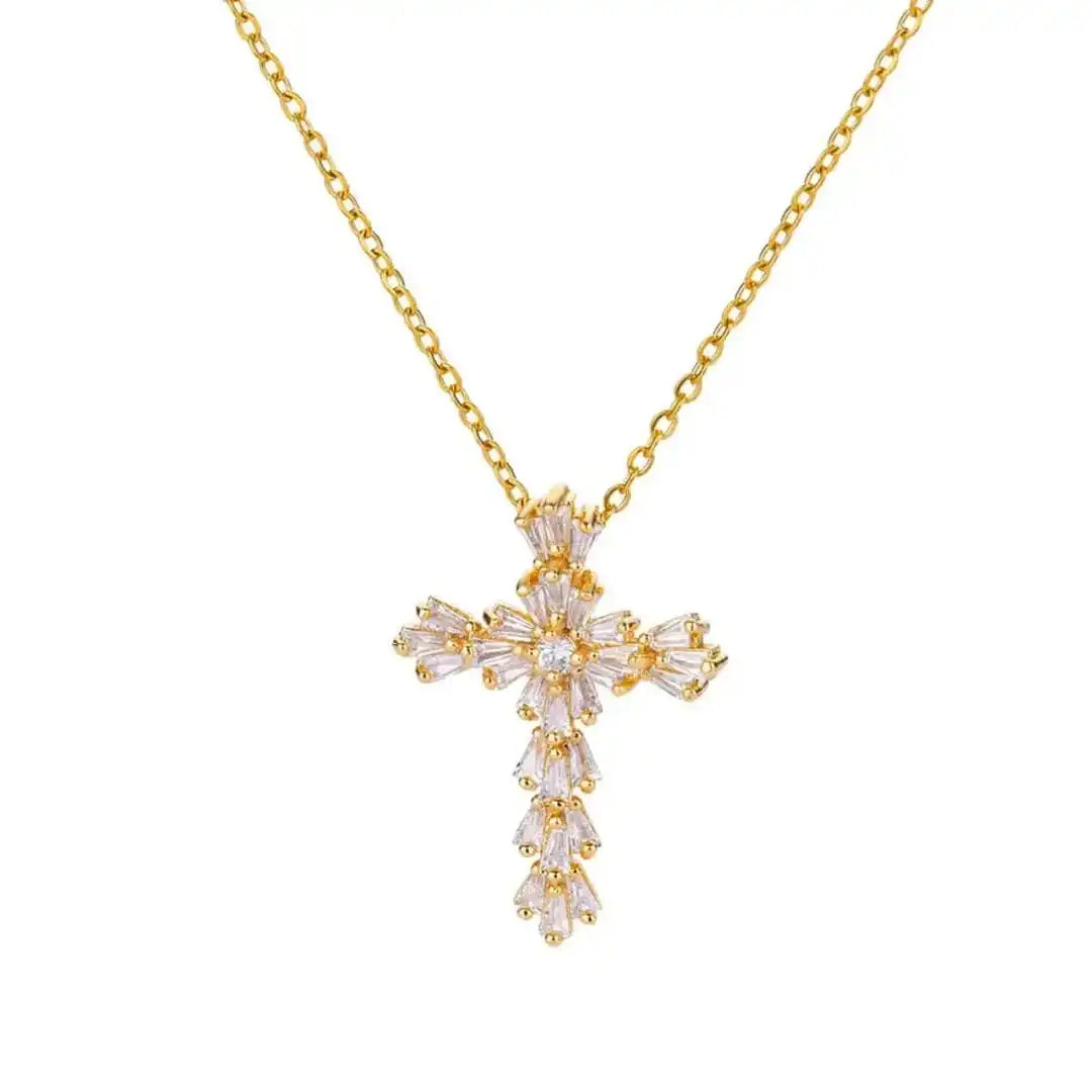 Tijdloze Zilveren Zirkonia Kruzifix Ketting
