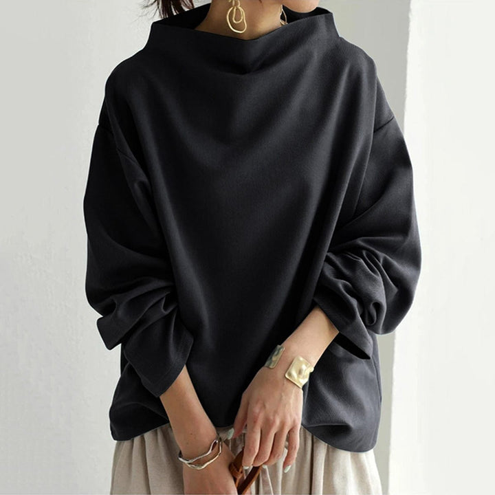 Lisa | Casual top met hoge kraag