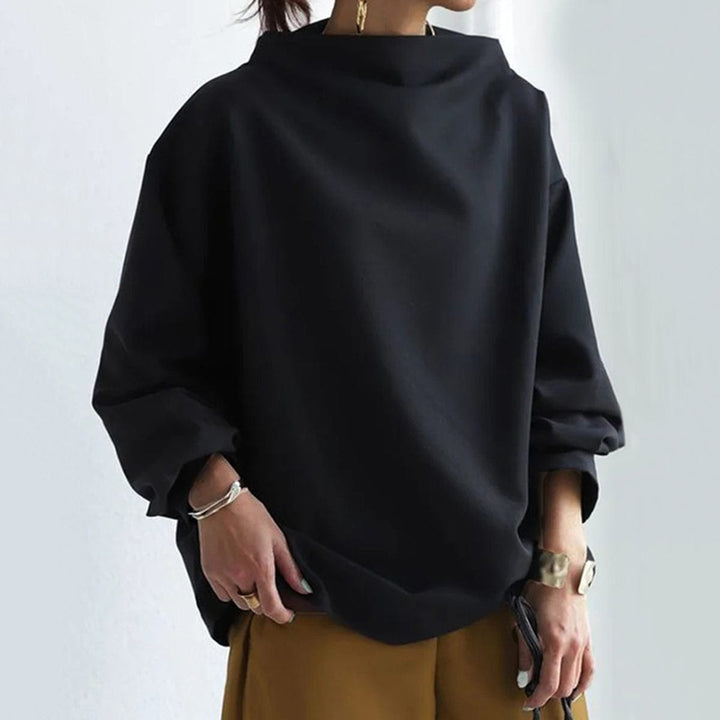 Lisa | Casual top met hoge kraag