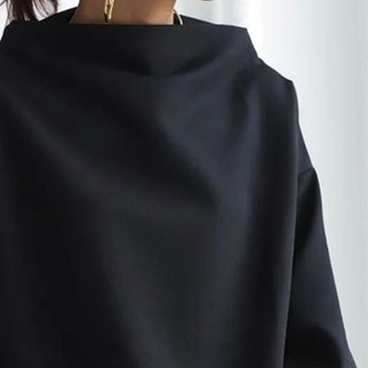 Christine | Casual top met hoge kraag