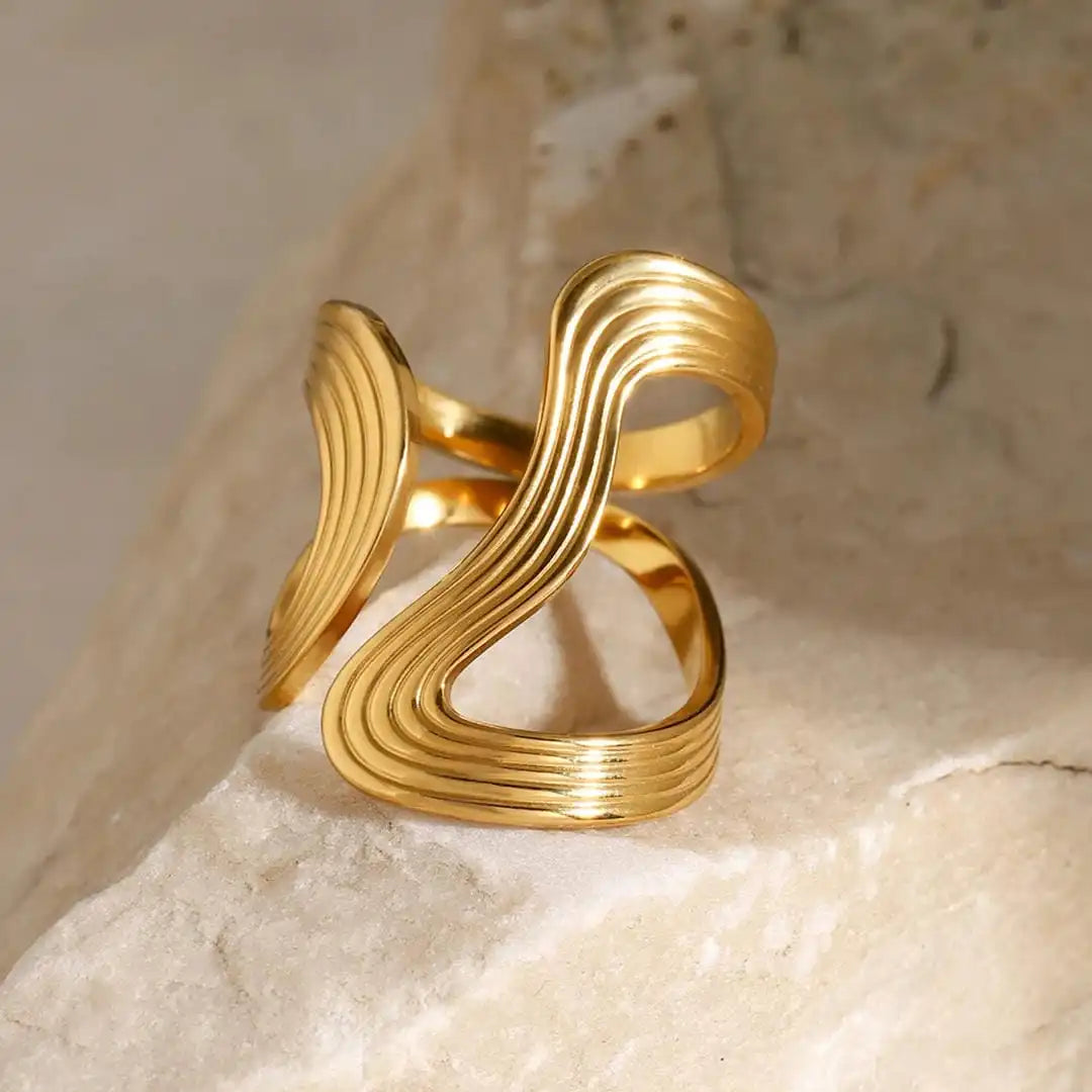 Exquise Gouden Kralenring