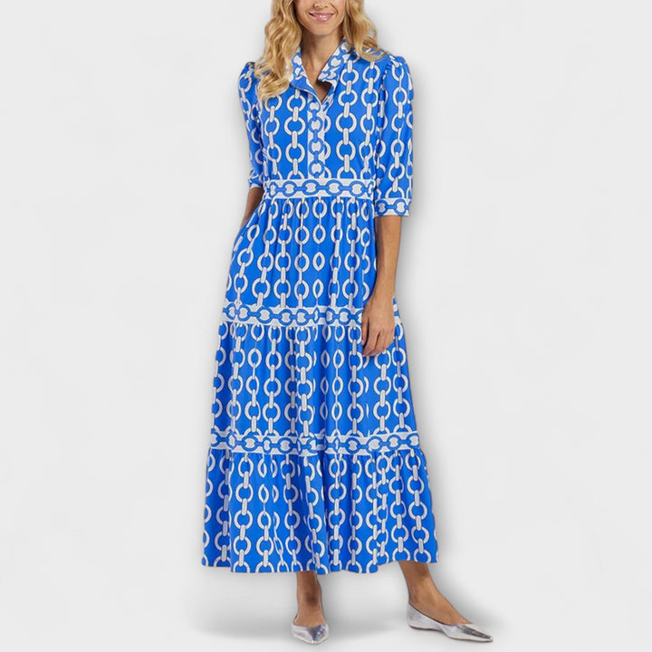 JULIANA | MIDI JURK MET KETTINGPATROON