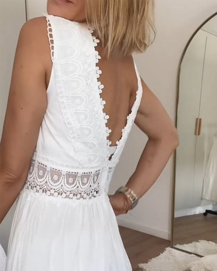 Circe - Kant Camisole Jurk met V-hals