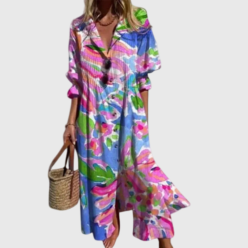 Zwaantje | Elegante Maxijurk in Boheemse Stijl