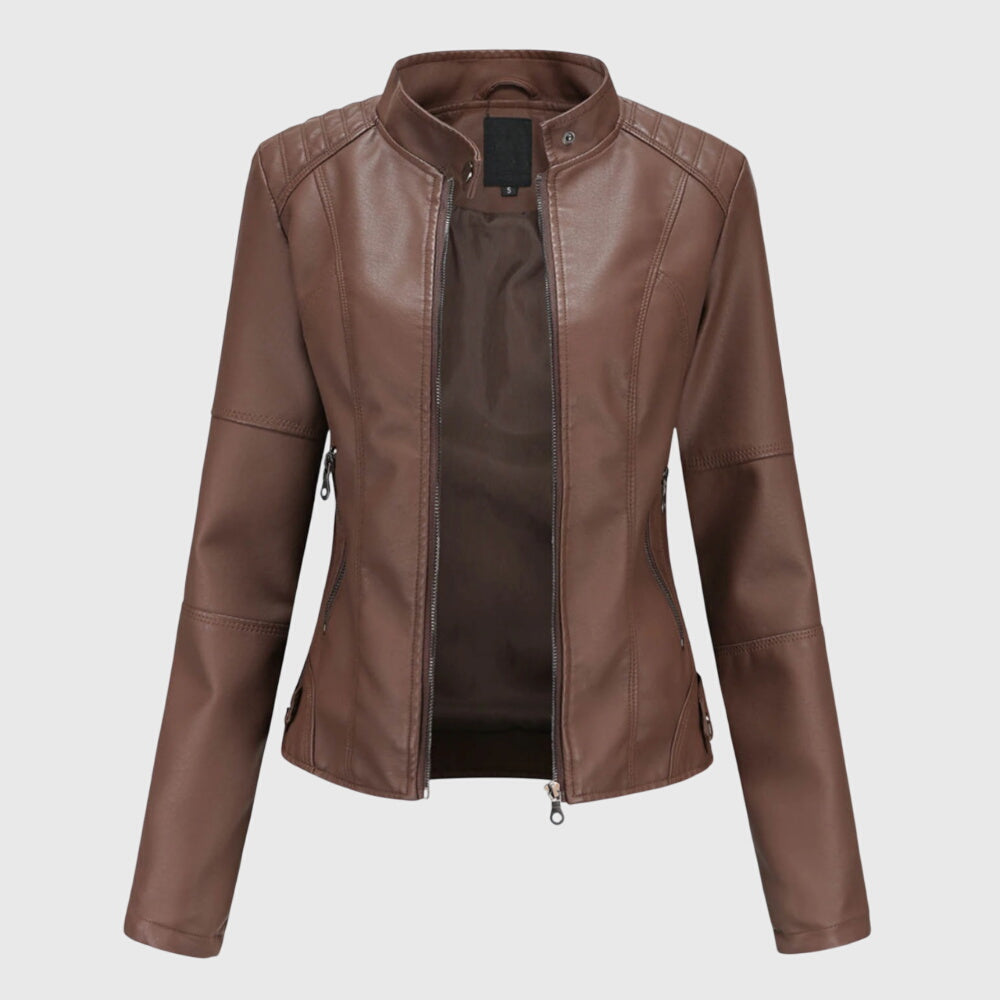 Giorgina™ - Elegante Leren Jas voor Dames