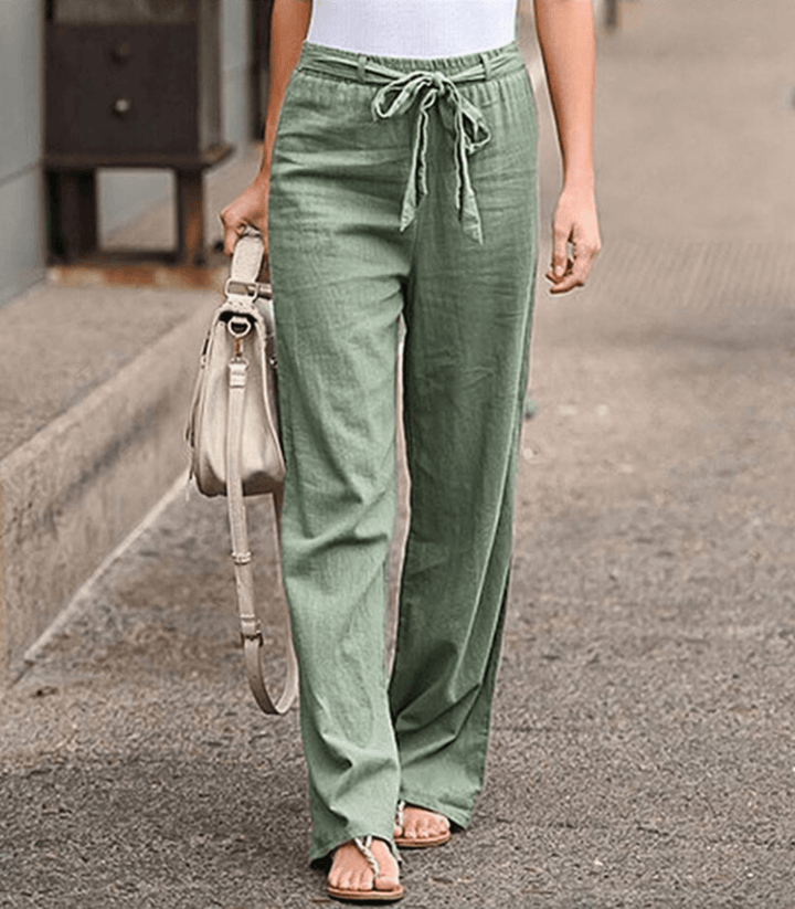 Joleen - Dames Ontspanningbroek met Koord en Elastische Taille