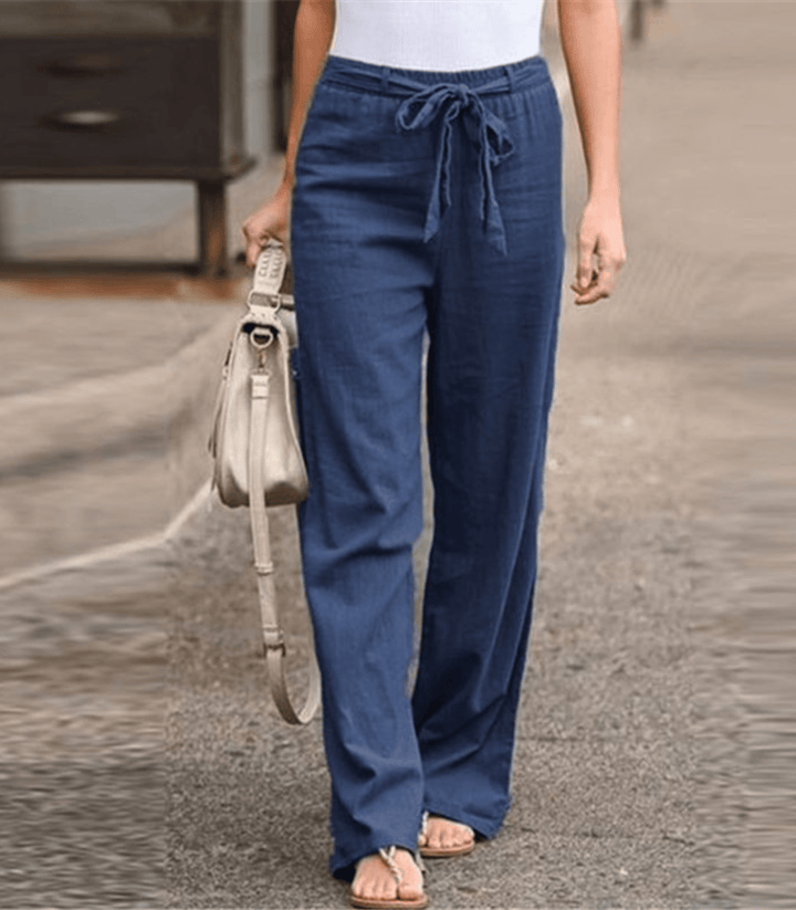 Joleen - Dames Ontspanningbroek met Koord en Elastische Taille