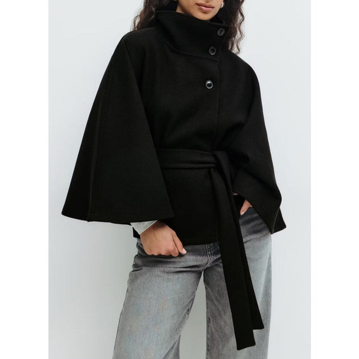 Estelle | Cape Mantel met Hoge Kraag