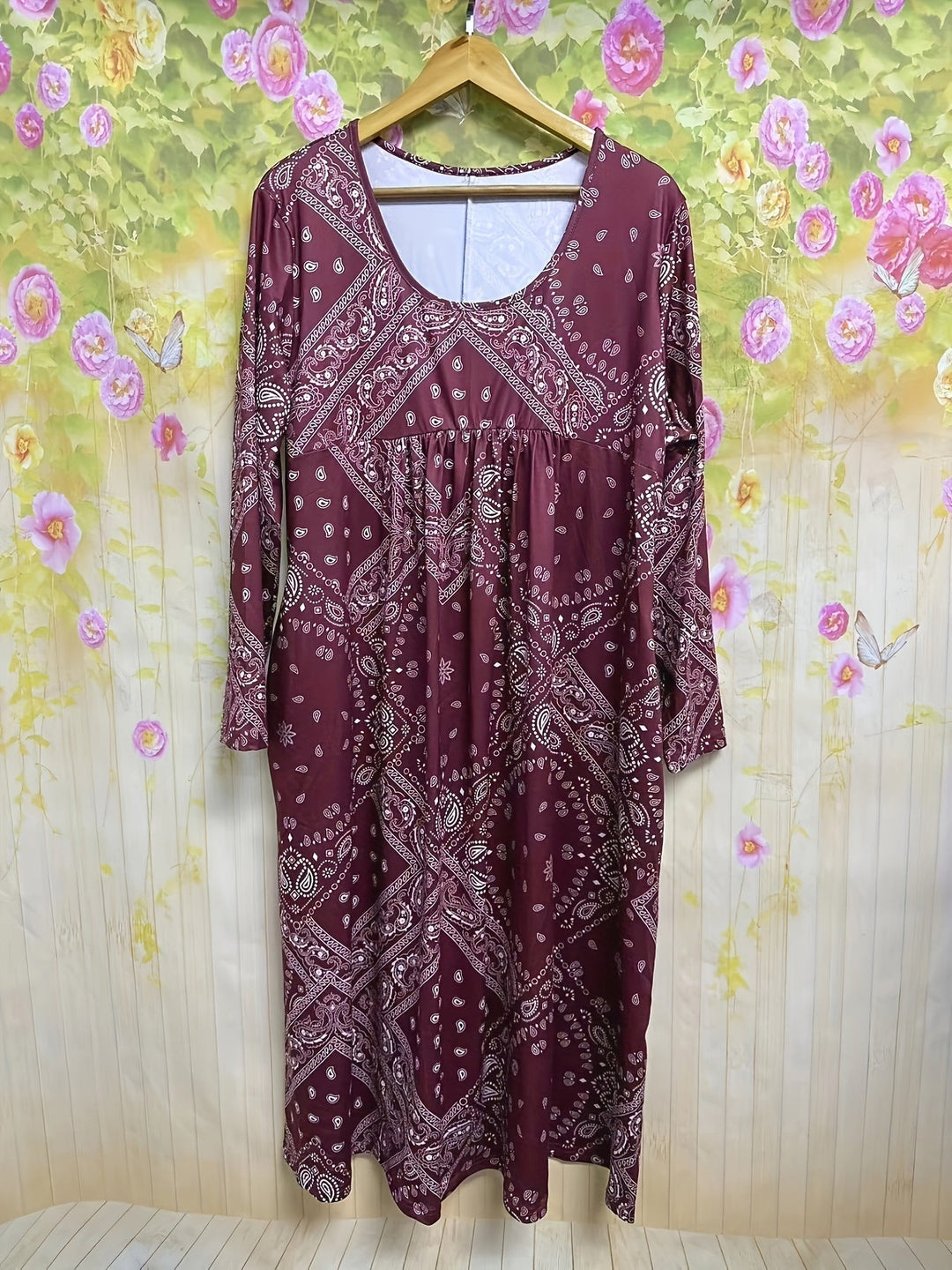 ELOWEN | MIDI JURK MET LANGE MOUWEN CASUAL