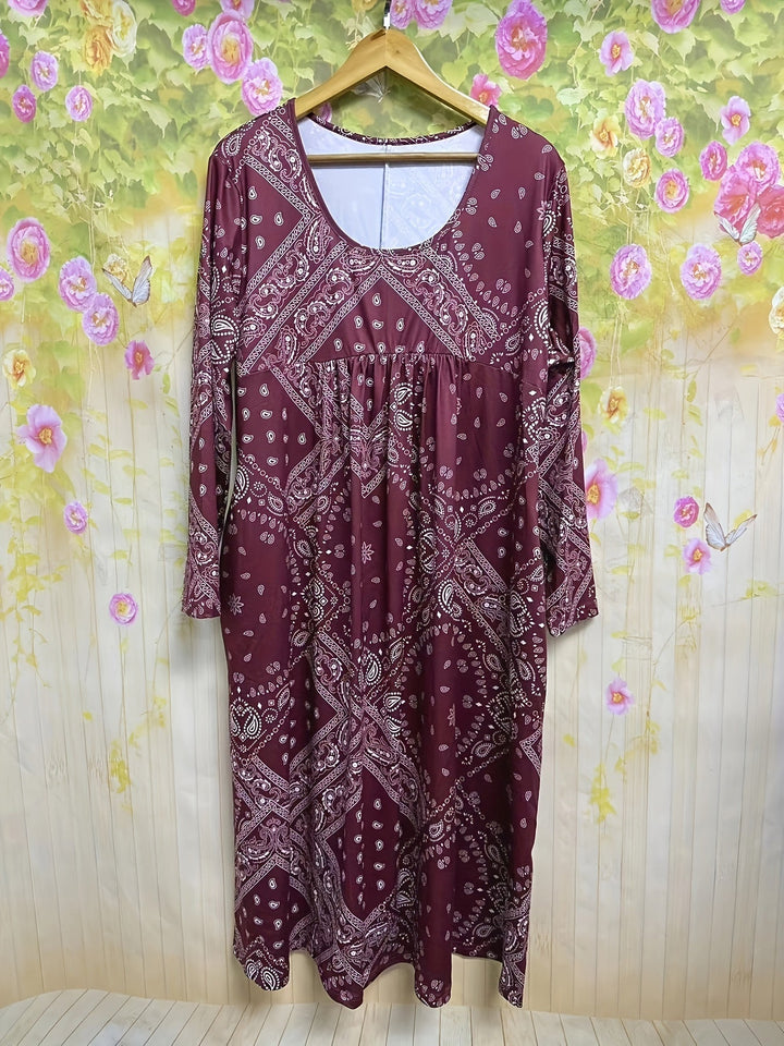 ELOWEN | MIDI JURK MET LANGE MOUWEN CASUAL