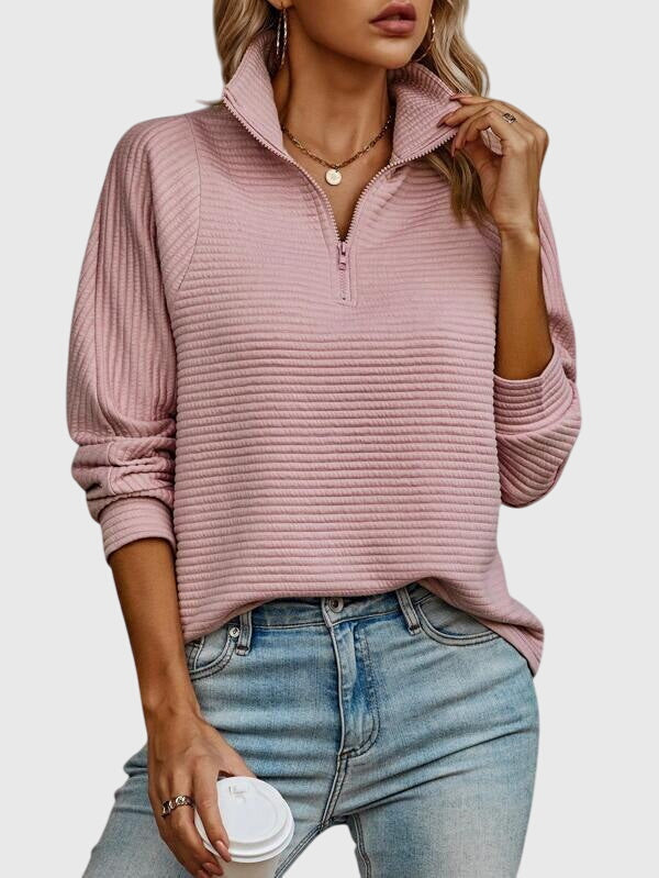Christine | Elegante pullover met halve rits