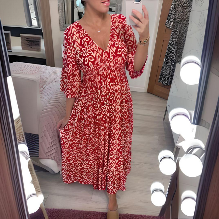 Lillia - Boho Gedrukte Jurk