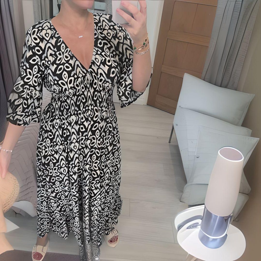 Lilian | Bedrukte jurk in bohostijl